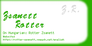 zsanett rotter business card